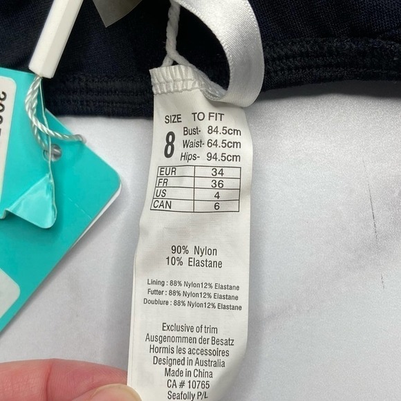 Seafolly Inka Rib Lace Up High Neck Tank NWT - Picture 10 of 12